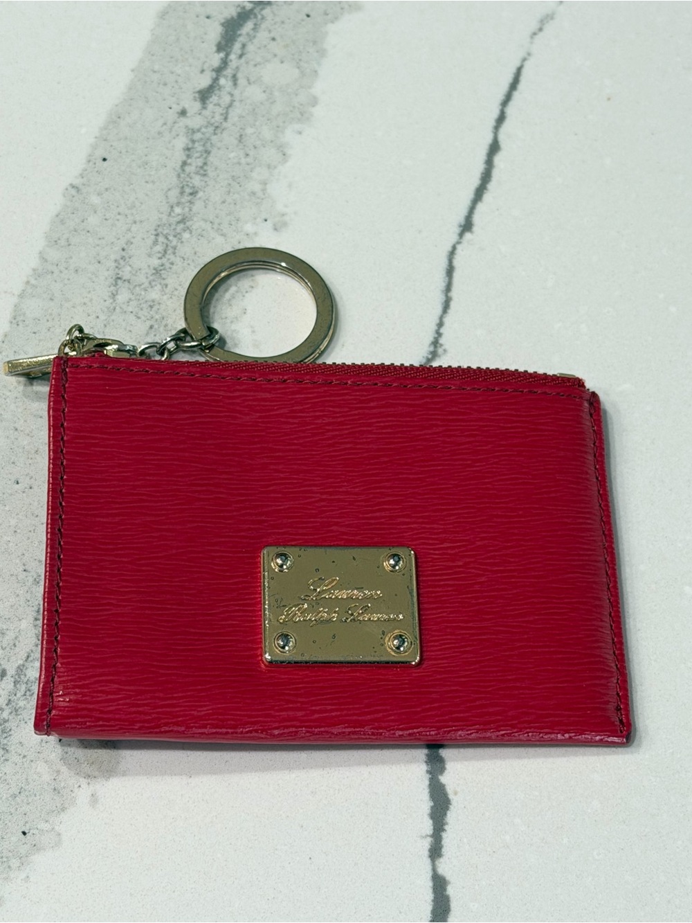 Lauren Ralph Lauren Leather Keychain Wallet
